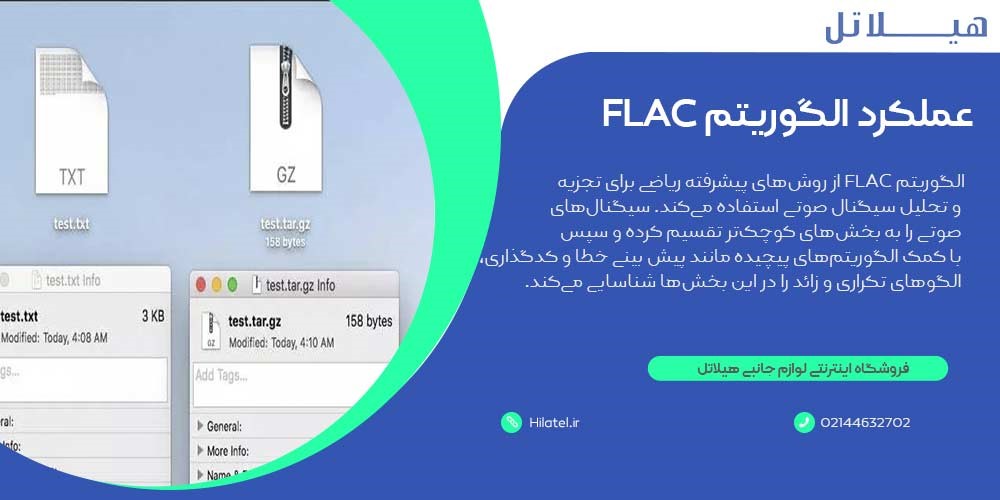 عملکرد الگوریتم فشرده‌سازی FLAC